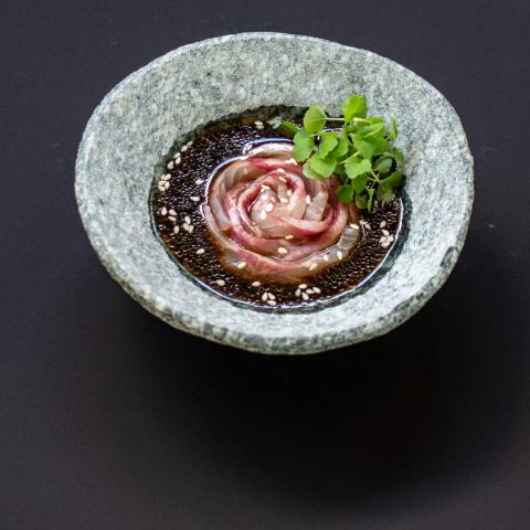 black ginger catering plates sashimi μαγιάτικου λεπτομέρεια